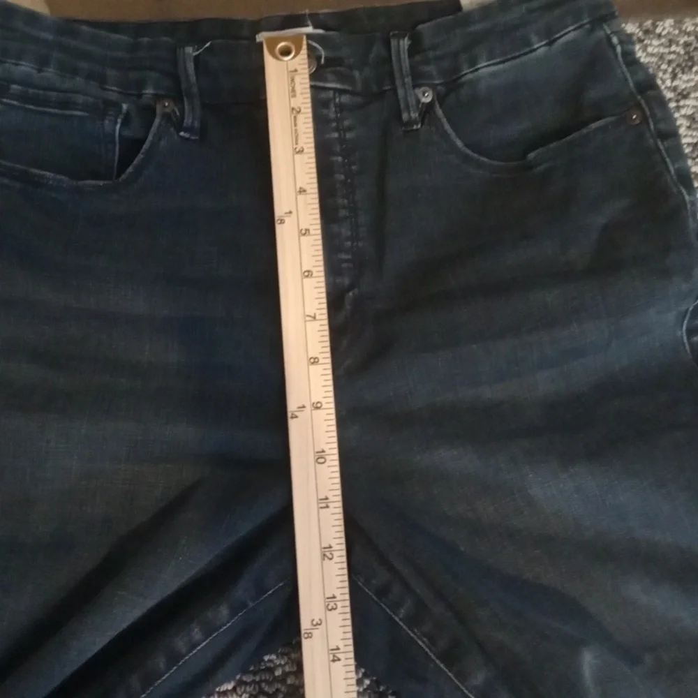 Good American Good Waist Crop Raw Hem Blue Womens Jeans Size 15 - Picture 6 of 9